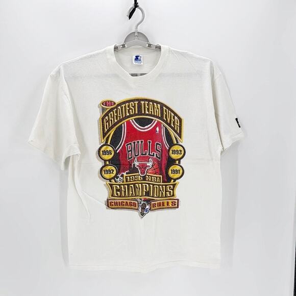STARTER Other - Vintage NBA Chicago Bulls 1996 Greatest Team Ever Championship Starter T Shirt